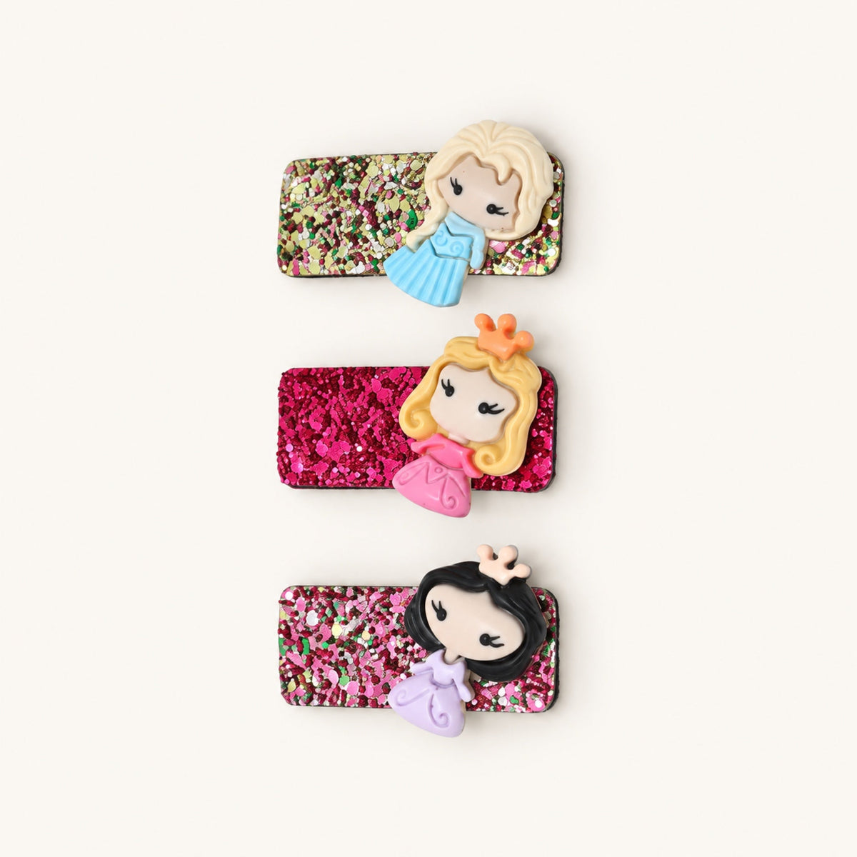 Storybook Princess Glitter Snap Clip Set — BP-001-MULTI