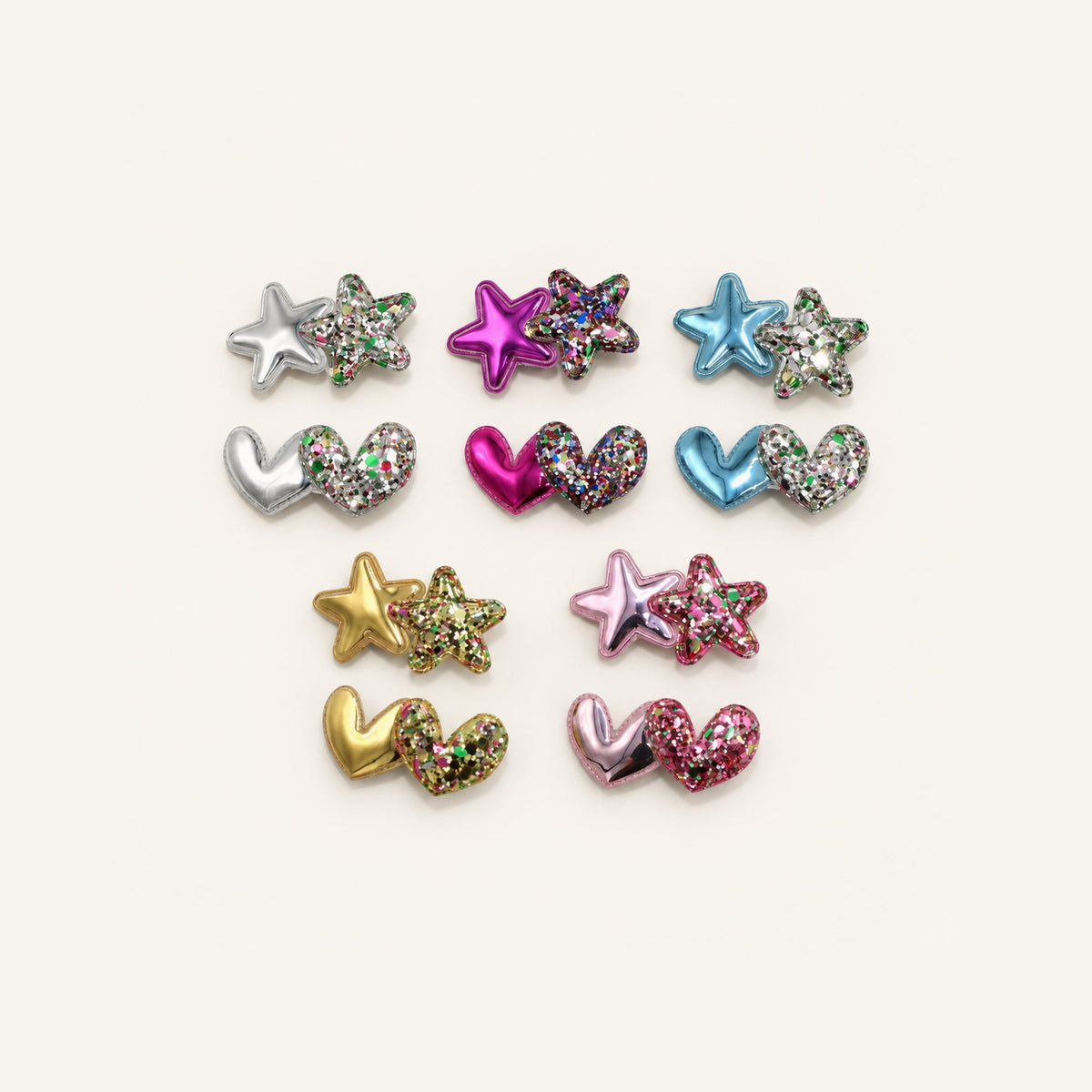 Stardust Hearts & Stars Mini Clip Set — BP-002-MULTI