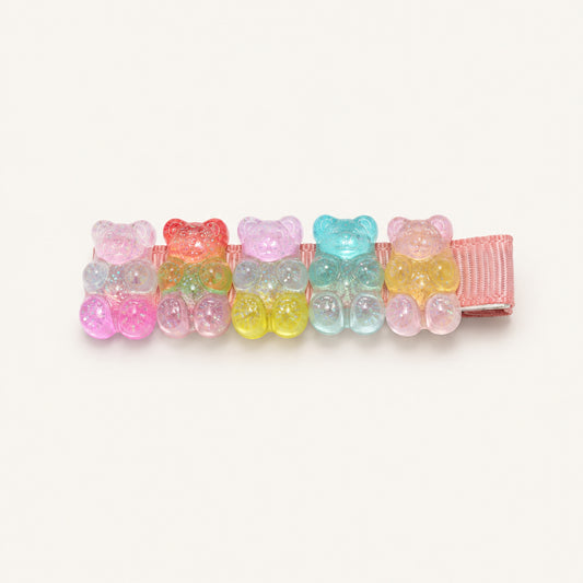 Rainbow Jelly Bear Mini Clip Set — Purple — BP-005-PP