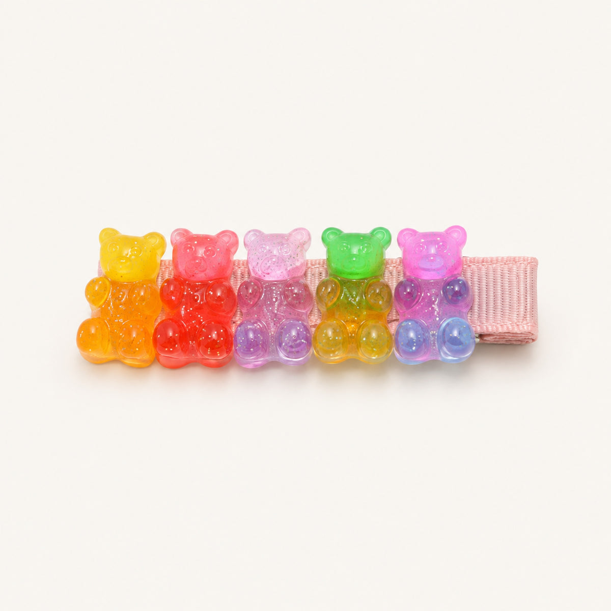 Rainbow Jelly Bear Mini Clip Set — Yellow — BP-005-YL
