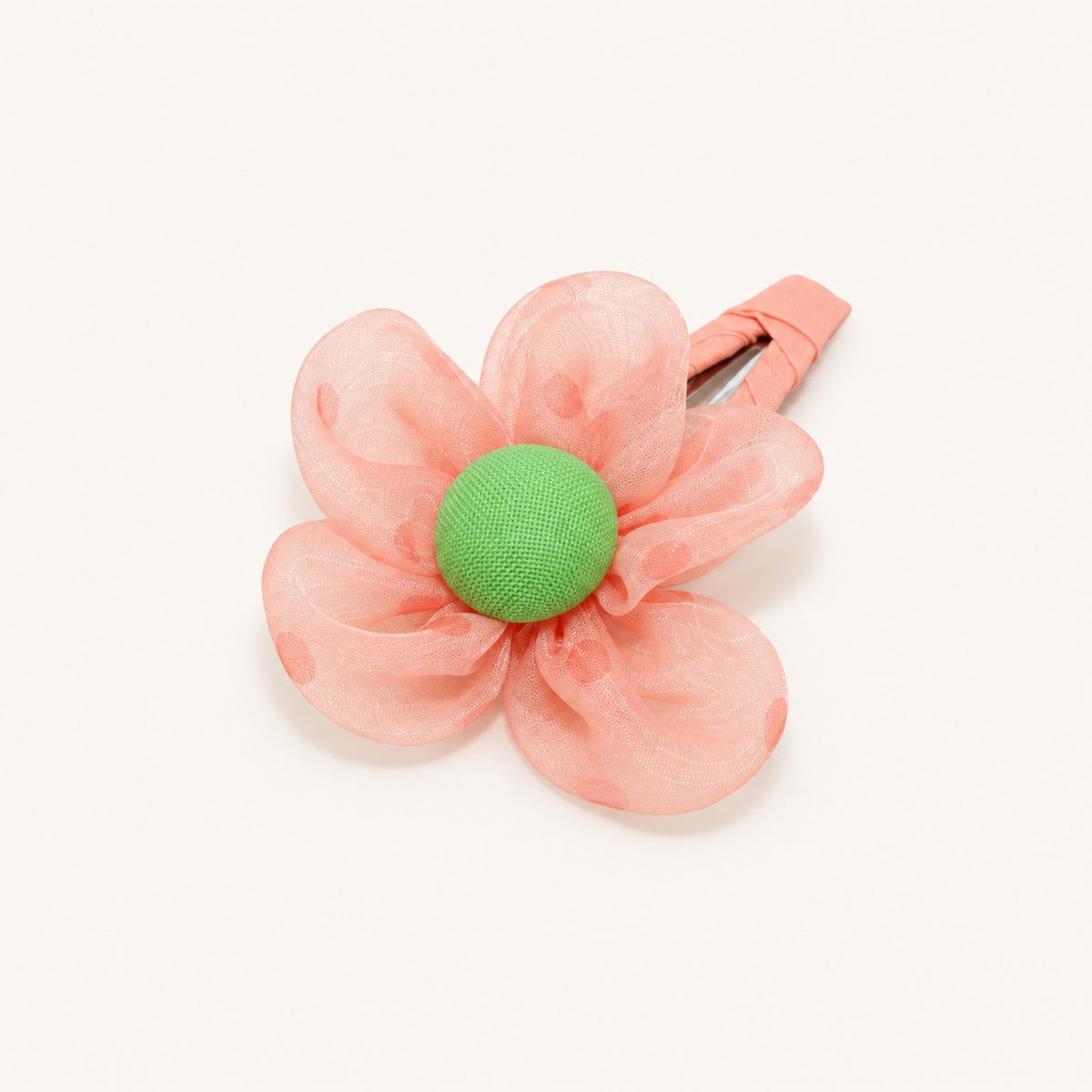 Cloud Petal Organza Snap Clip Set — Orange — BP-008-OR
