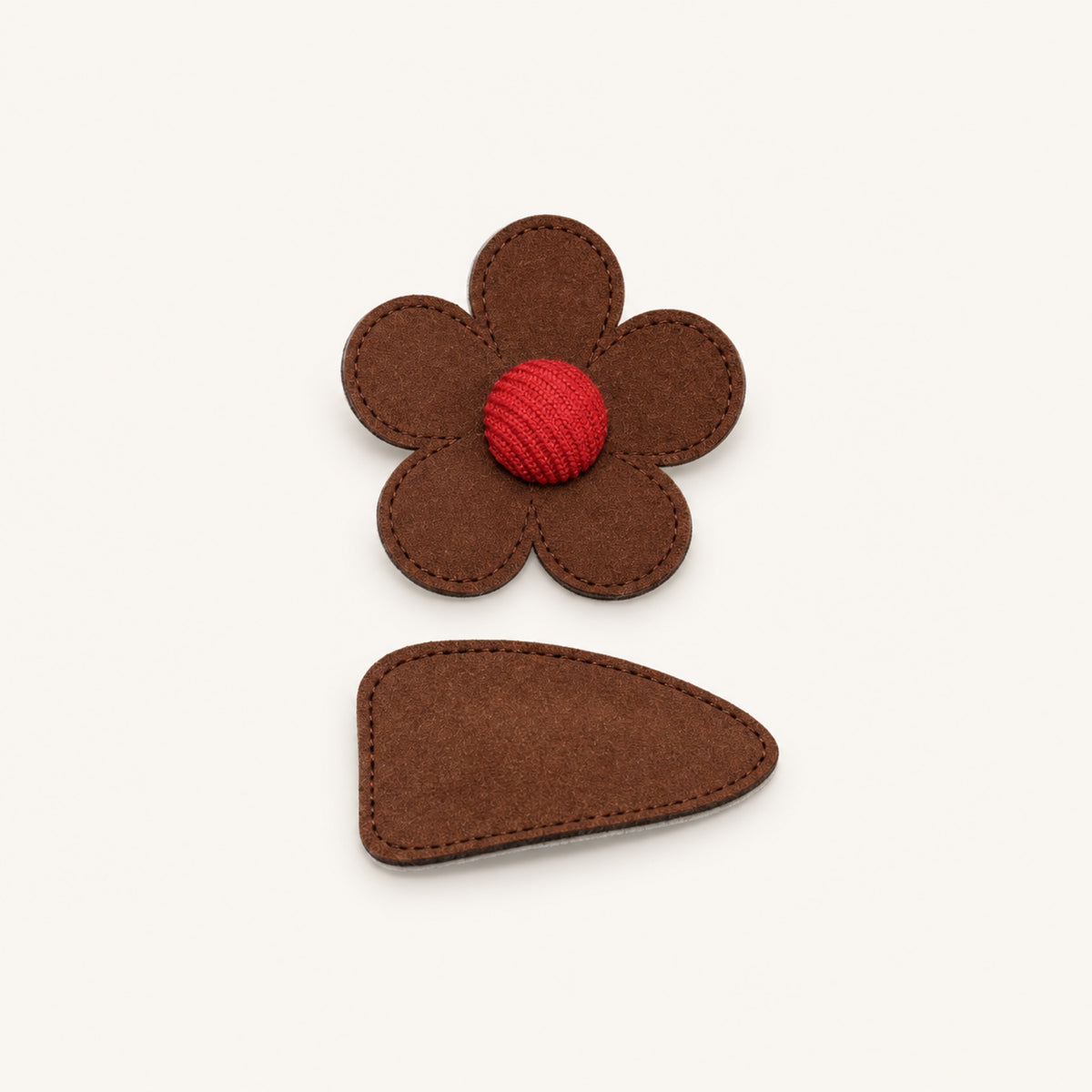 Big Bloom & Color Pop 2-Piece Clip Set — Brown