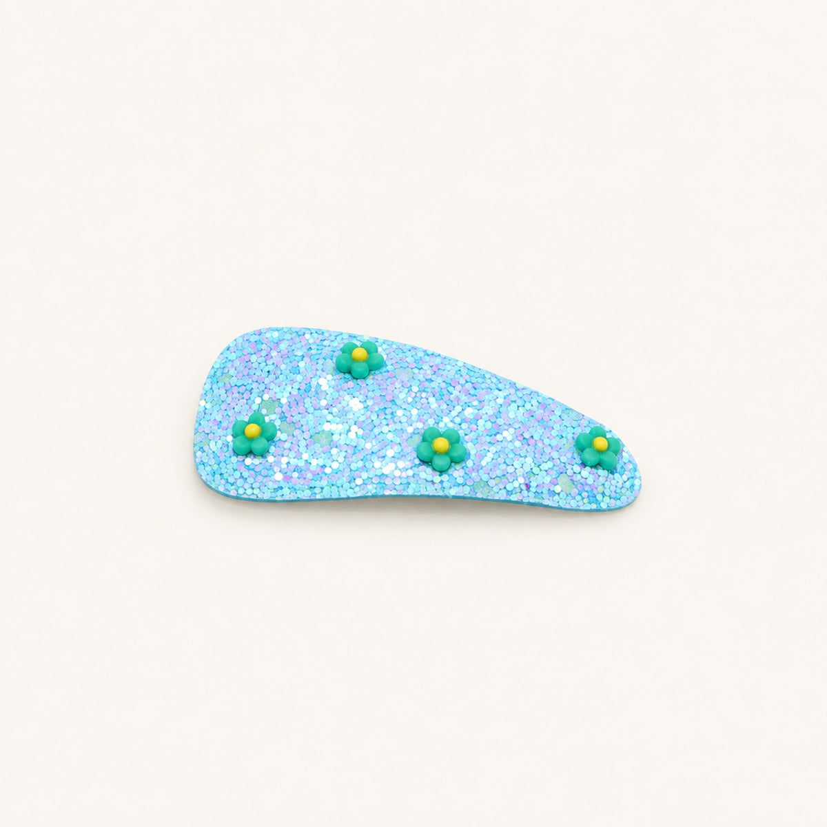 Confetti Daisy Textured Snap Clip Set — Blue — BP-014-BL