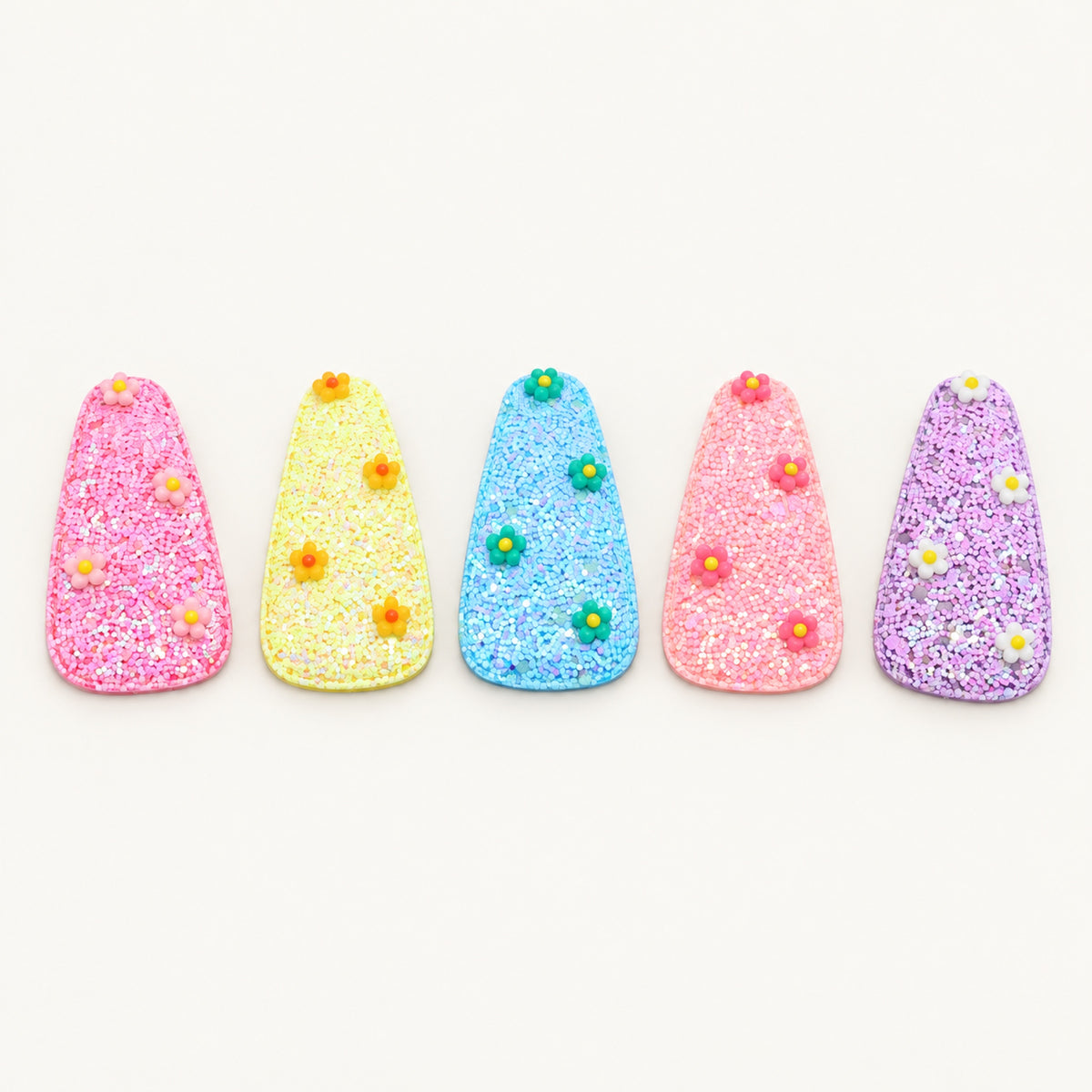 Confetti Daisy Textured Snap Clip Set — BP-014-MULTI