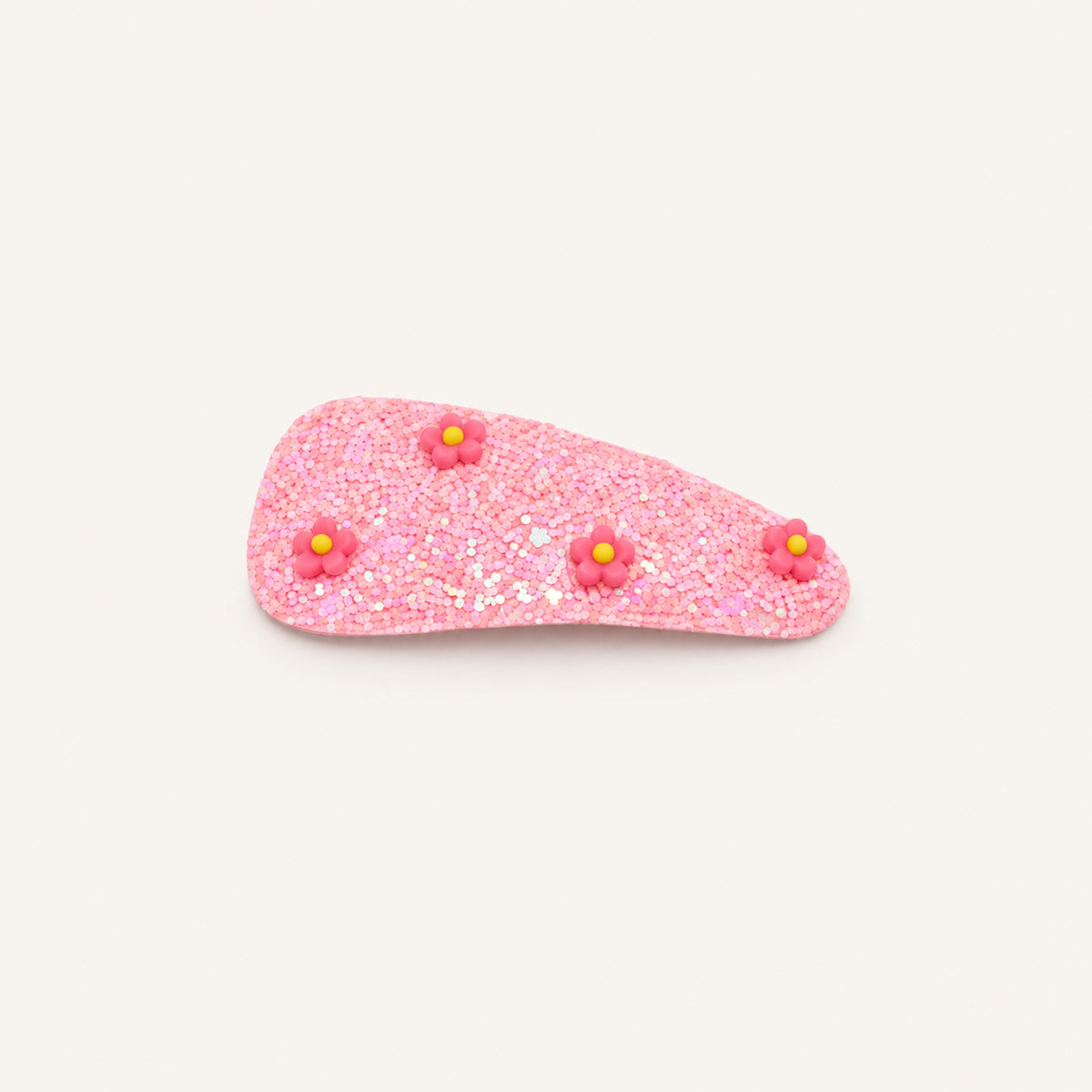 Confetti Daisy Textured Snap Clip Set — Orange — BP-014-OR