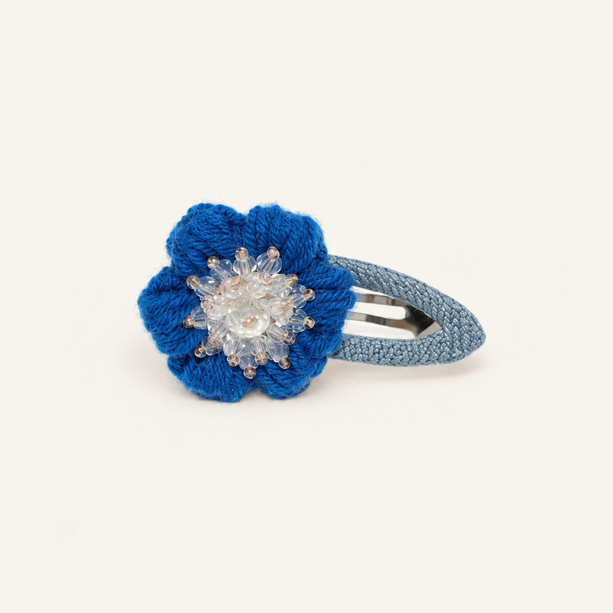 Bluebell Crystal Flower Clip Pair — IP-001-BL