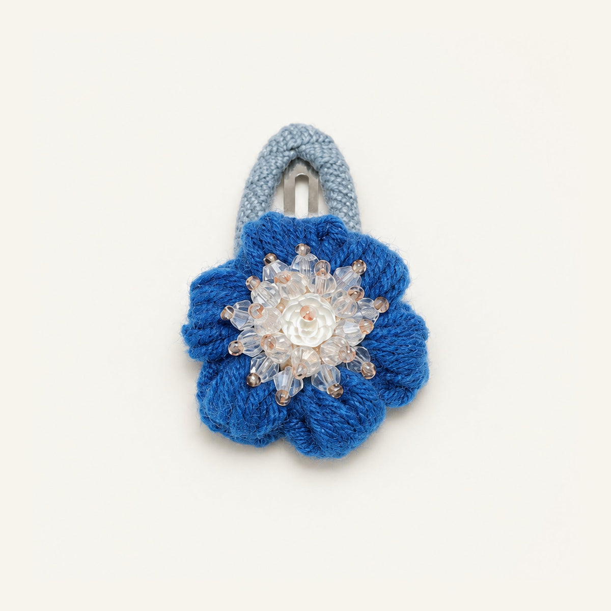 Bluebell Crystal Flower Clip Pair — IP-001-BL