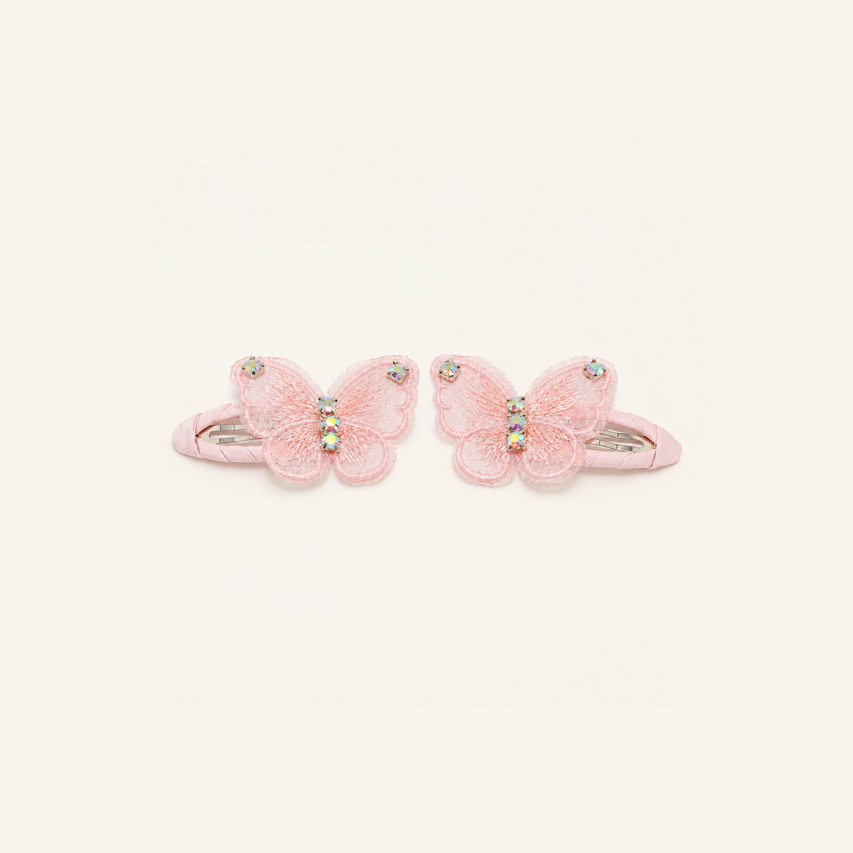 Papillon Crystal Butterfly Clip Pair — IP-036-PK