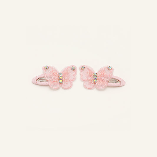 Papillon Crystal Butterfly Clip Pair — IP-036-PK