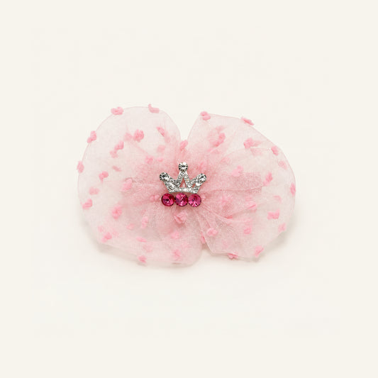 Blush Garden Organza Flower Clip — IP-057-PK