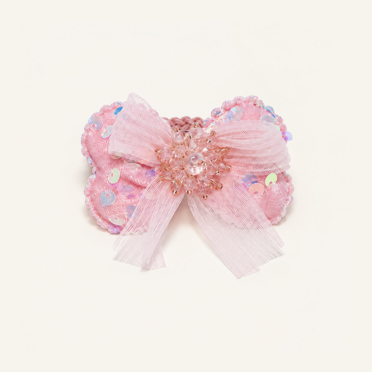 Pink Stardust Tulle Bow — IP-080-PK