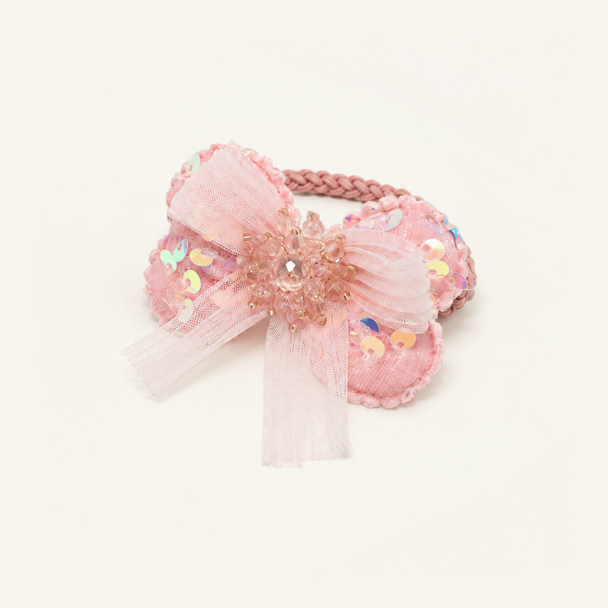 Pink Stardust Tulle Bow — IP-080-PK