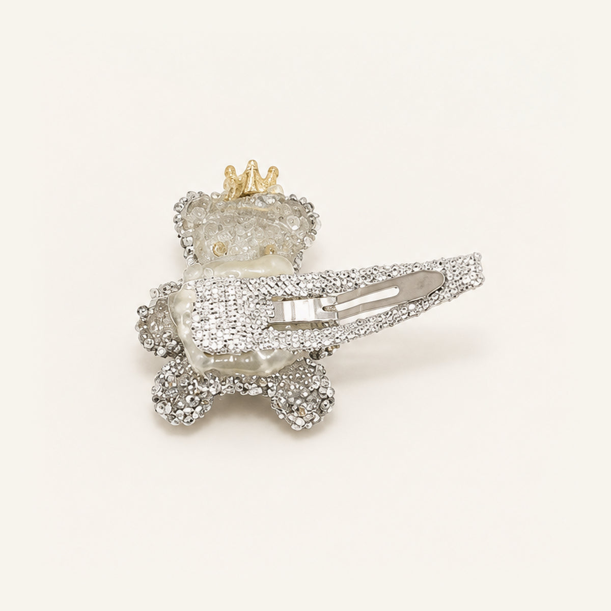 Teddy Sparkle Crystal Clip Pair — IP-144-CR