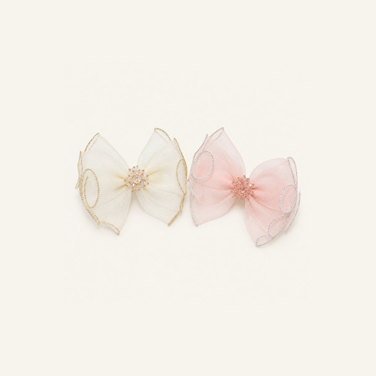 Little Crown Organza Bow — IP2-07-MULTI