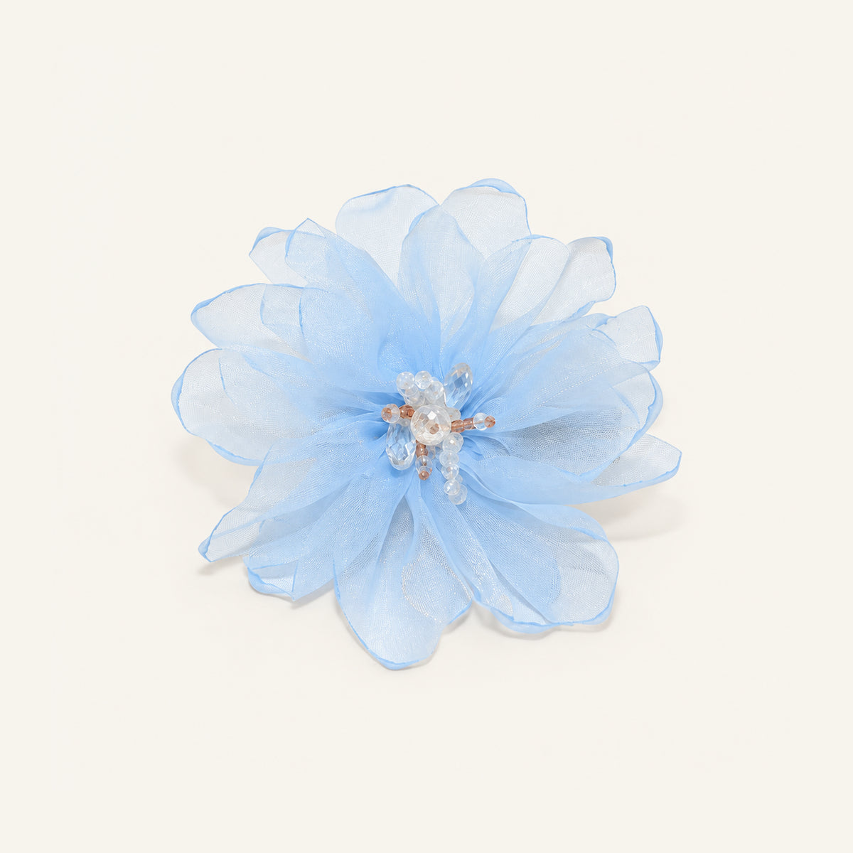 Halo Organza Flower Clip — IP2-09-BL