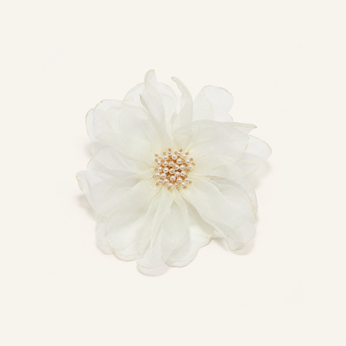 Halo Organza Flower Clip — IP2-09-IV