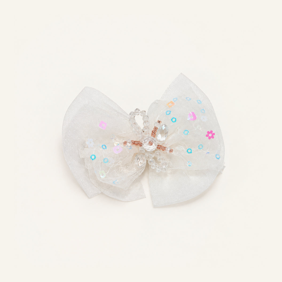 Stardust Sequin Tulle Bow — IP2-10-IV