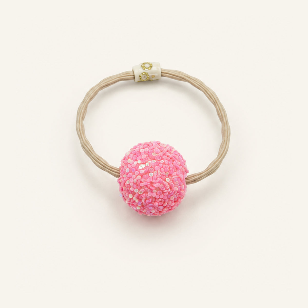 Gumball Glow Glitter Bead Hair Tie — PP-001-BPK