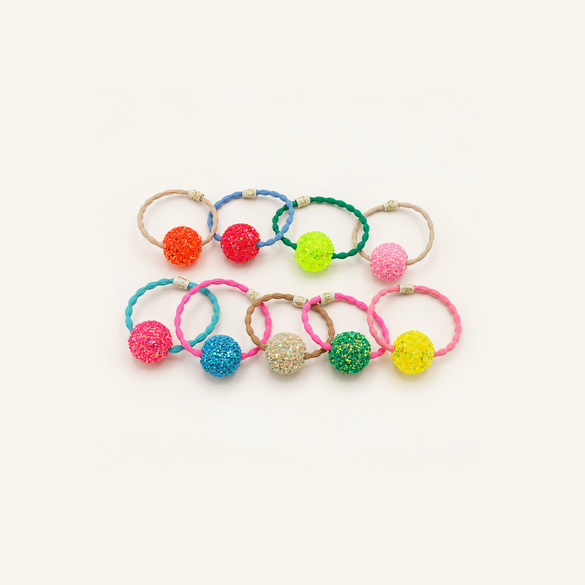 Gumball Glow Glitter Bead Hair Tie — PP-001-MULTI