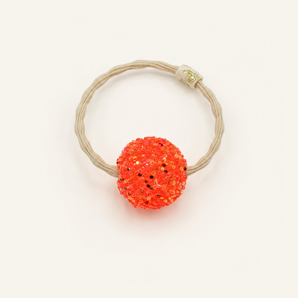 Gumball Glow Glitter Bead Hair Tie — PP-001-OR