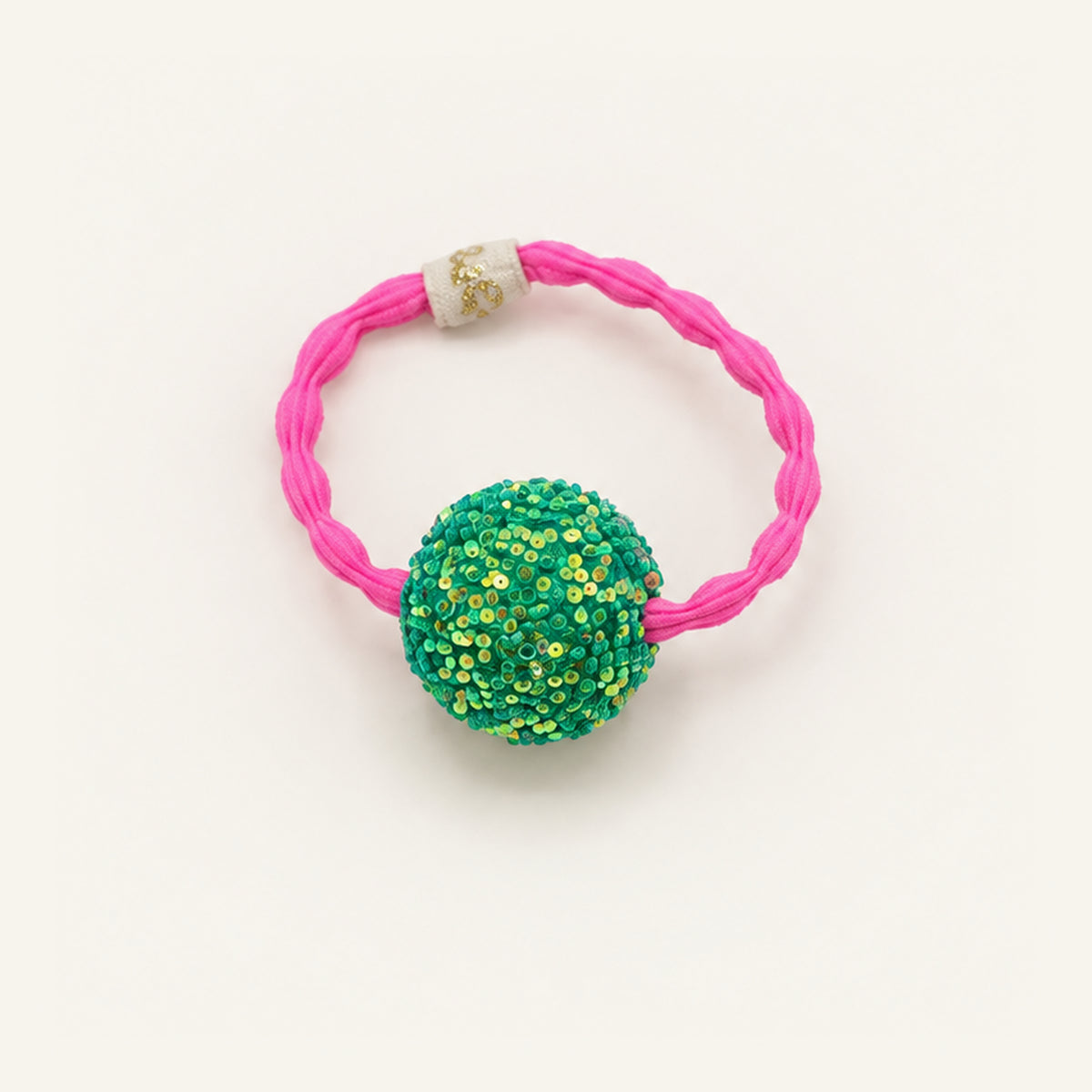 Gumball Glow Glitter Bead Hair Tie — PP-001-TQ