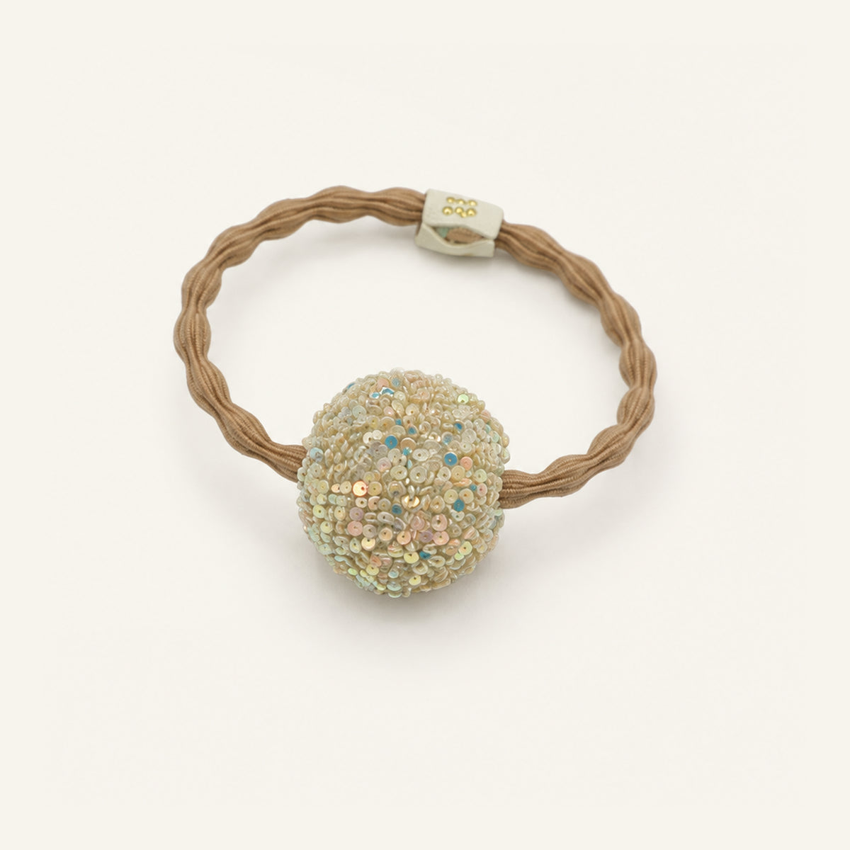 Gumball Glow Glitter Bead Hair Tie — PP-001-WH