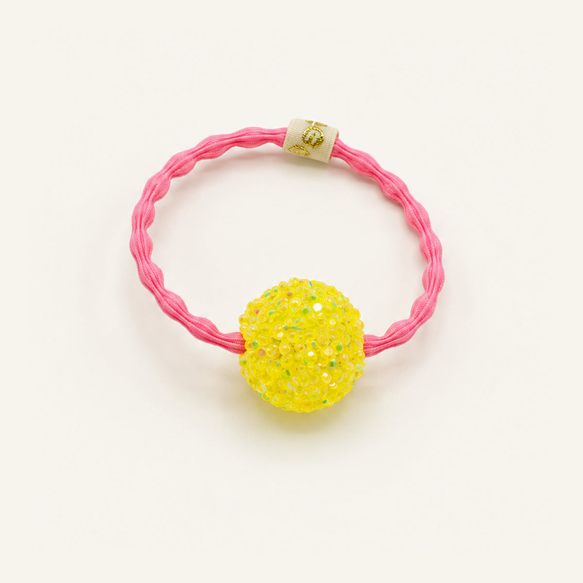 Gumball Glow Glitter Bead Hair Tie — PP-001-YL