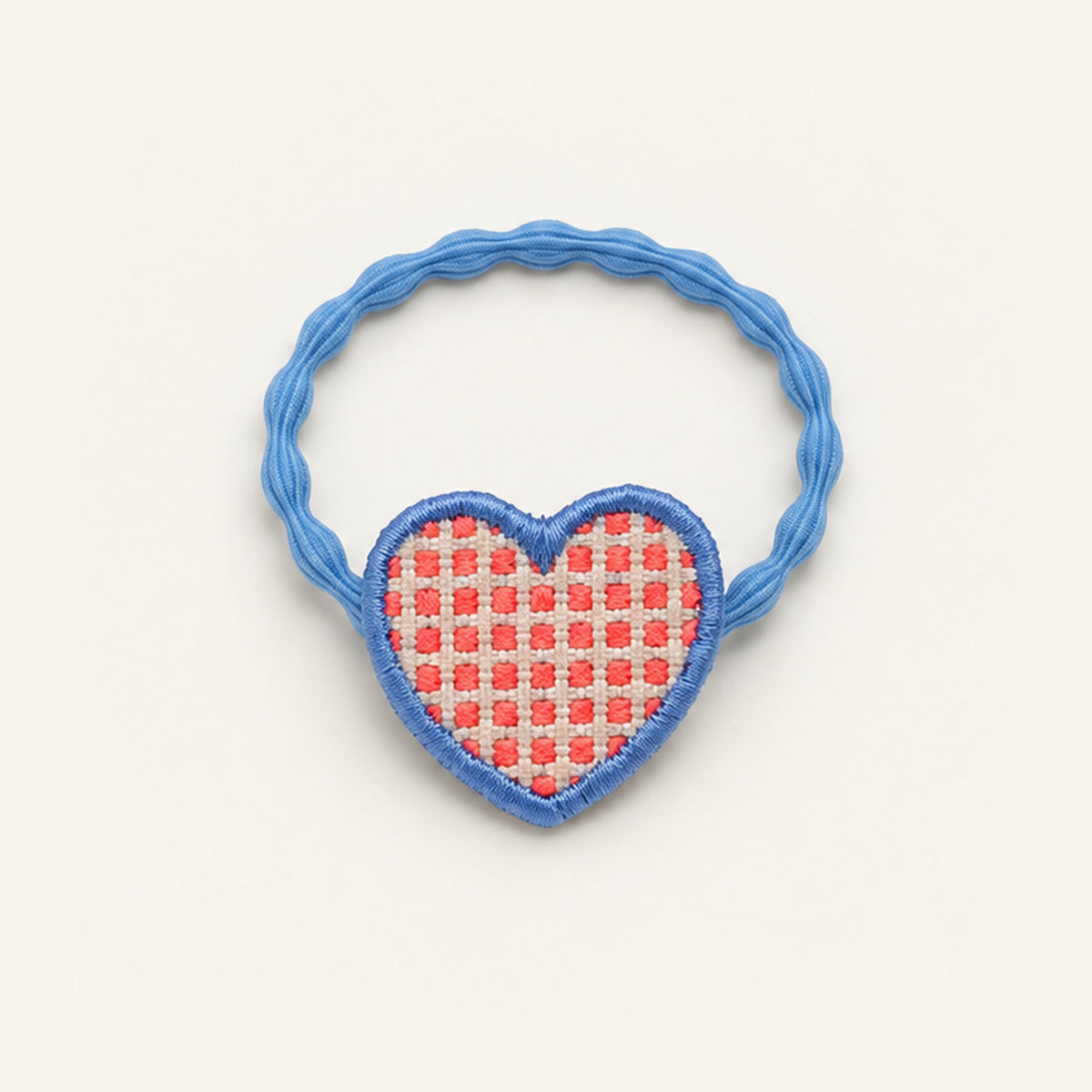 Picnic Heart Gingham Hair Tie — PP-003-BLG