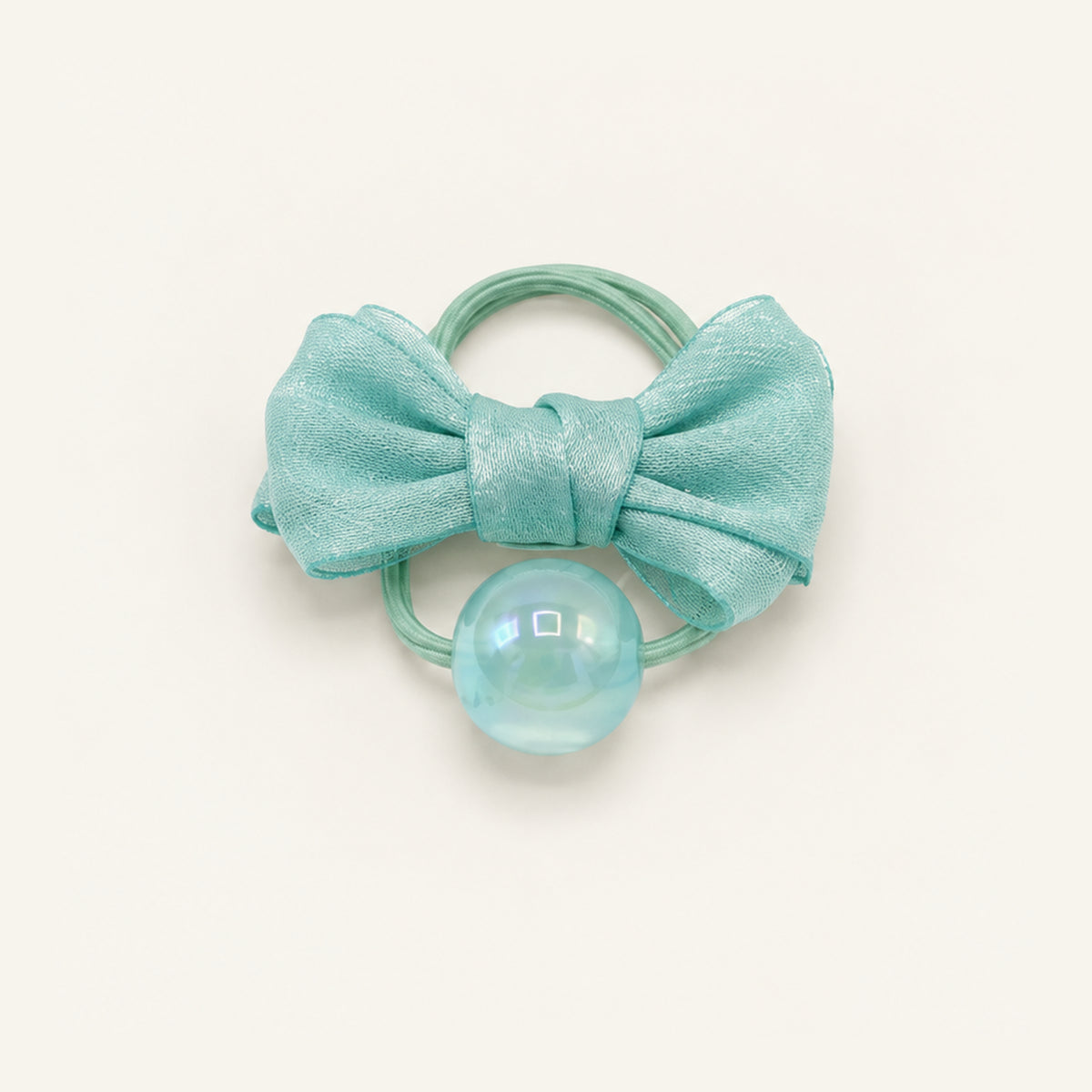 Pearl Parade Satin Bow Hair Tie — PP-004-BL