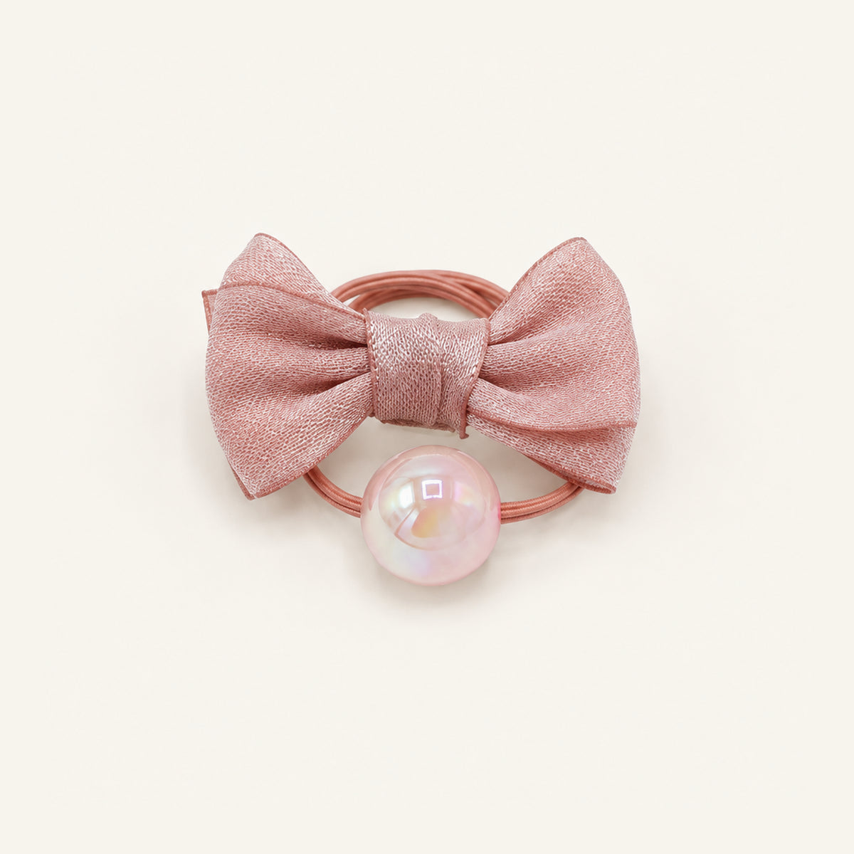 Pearl Parade Satin Bow Hair Tie — PP-004-PK