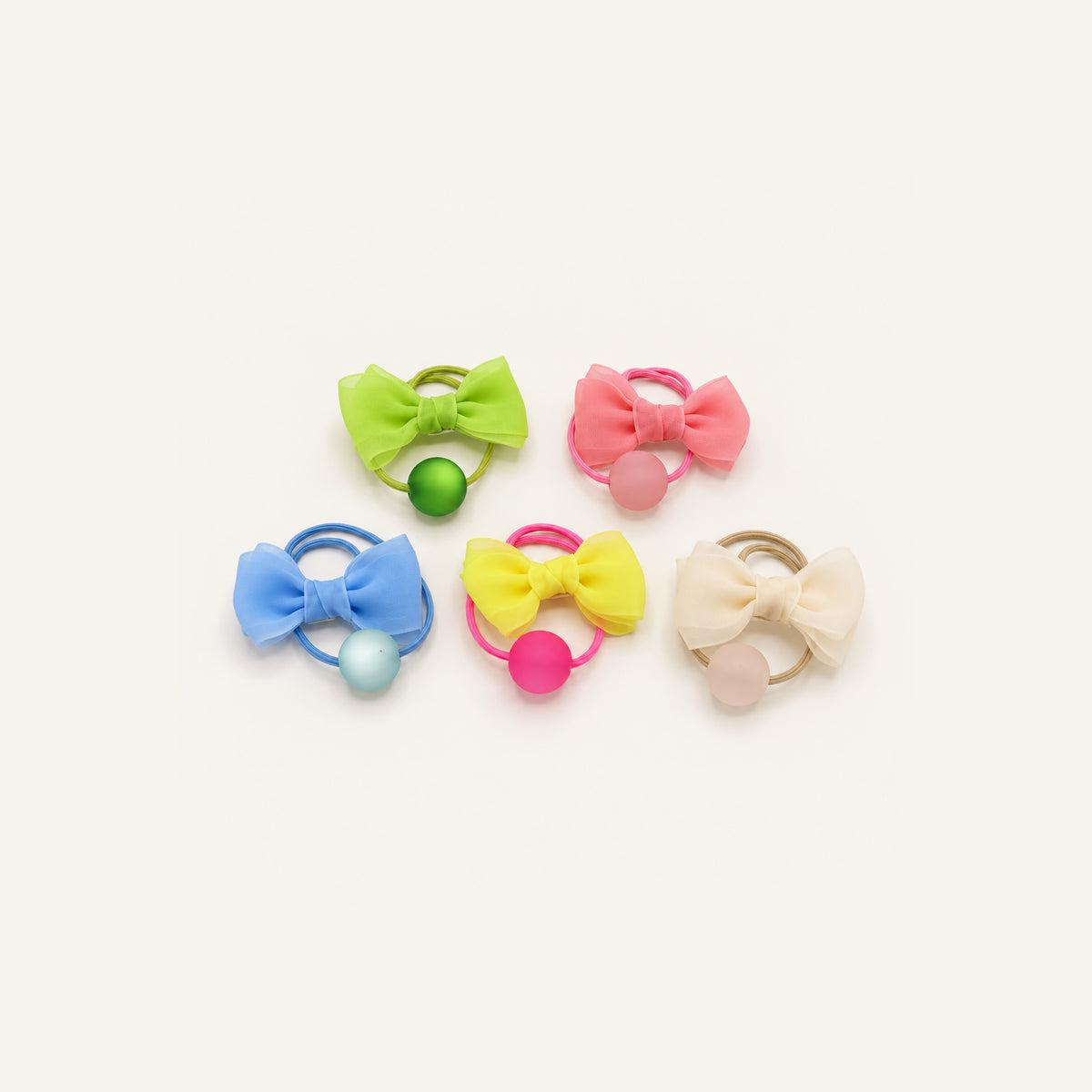 Candy Pop Bow Hair Tie — PP-005-MULTI