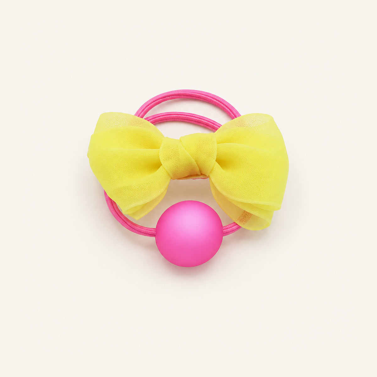 Candy Pop Bow Hair Tie — PP-005-YL
