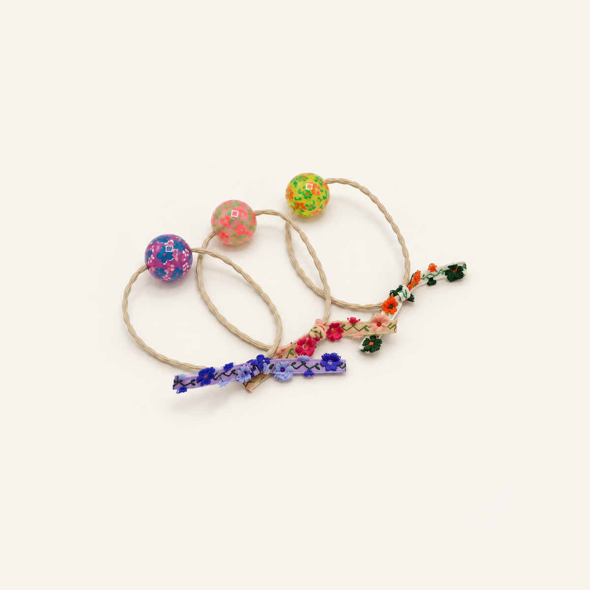 Confetti Garden Floral Hair Tie — PP-007-MULTI