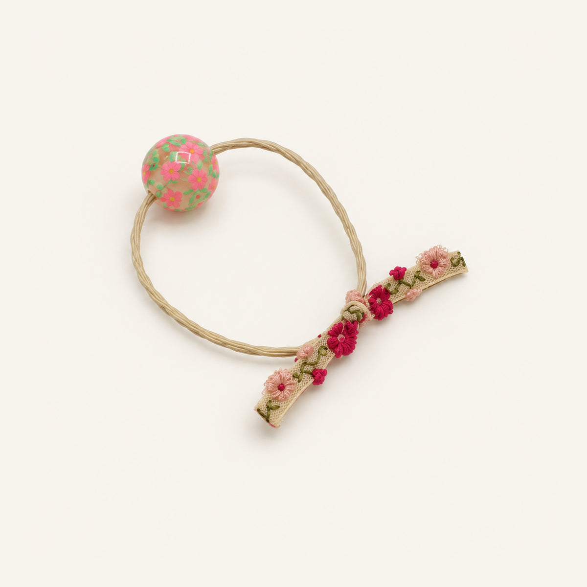 Confetti Garden Floral Hair Tie — PP-007-PKF
