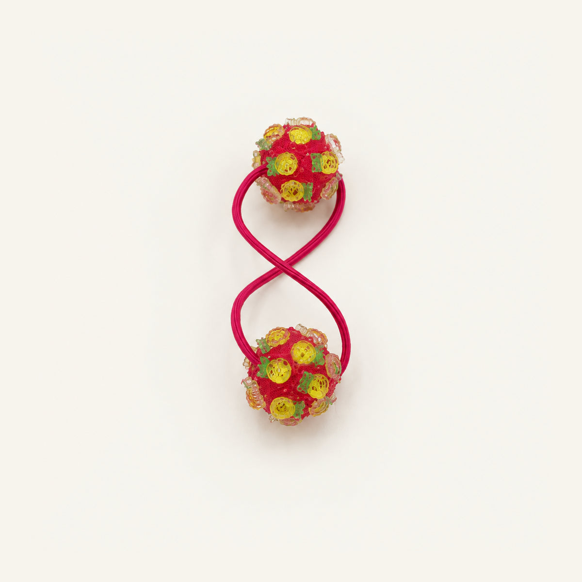 Double Bubble Printed Hair Tie — PP-008-RD
