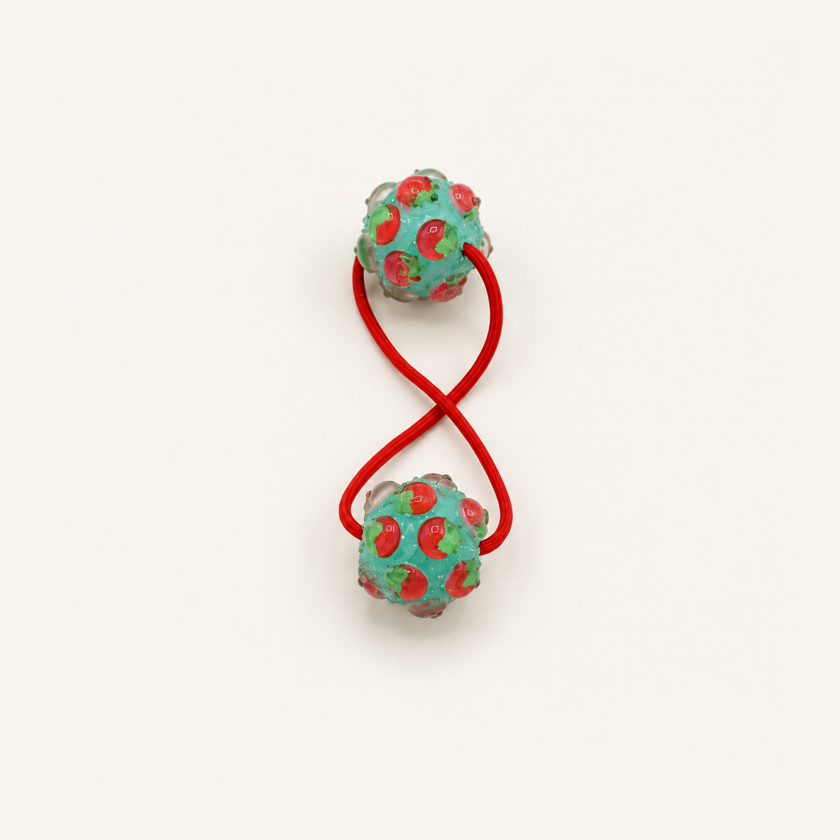 Double Bubble Printed Hair Tie — PP-008-TQ