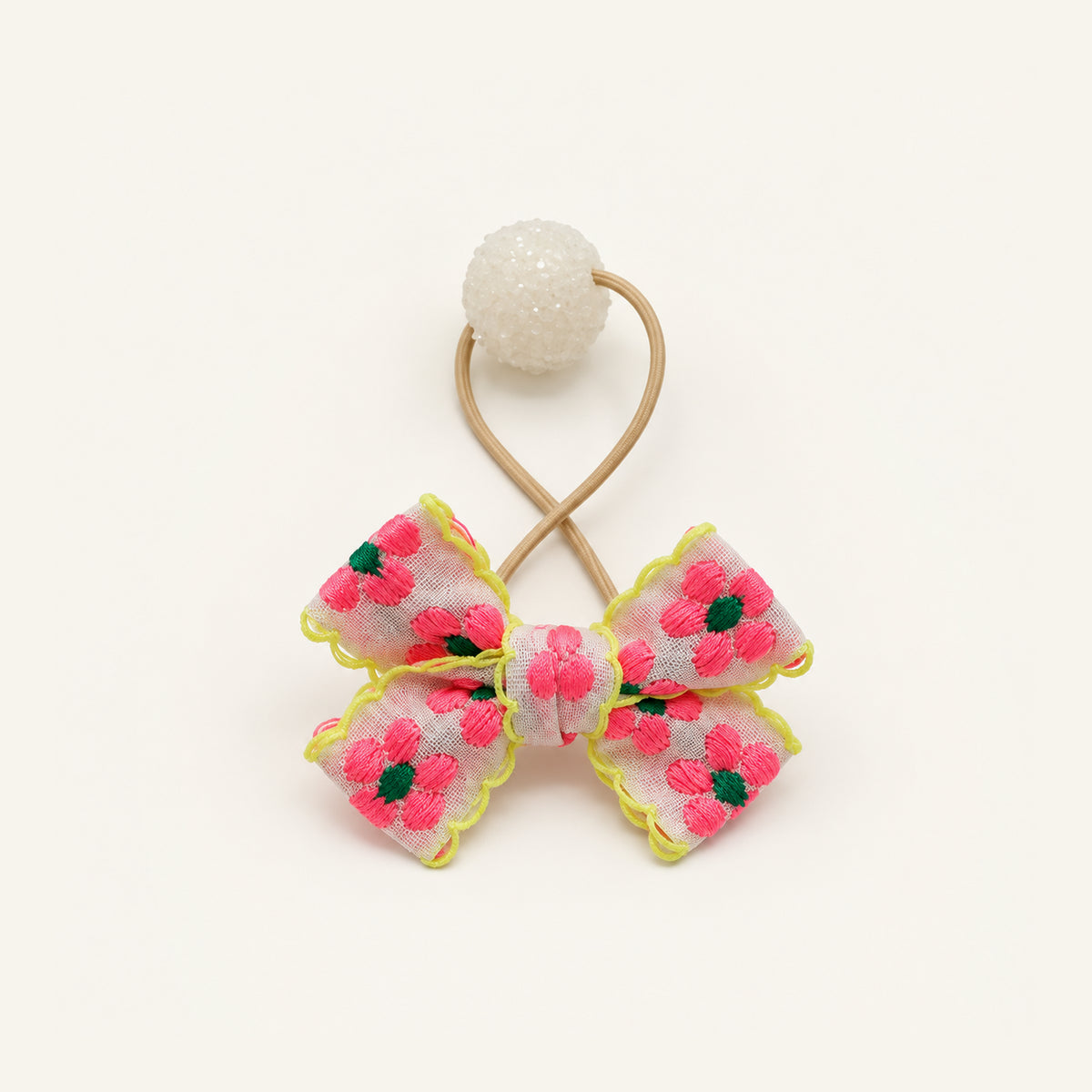 Petal Party 3D Bow Hair Tie — PP-009-WH