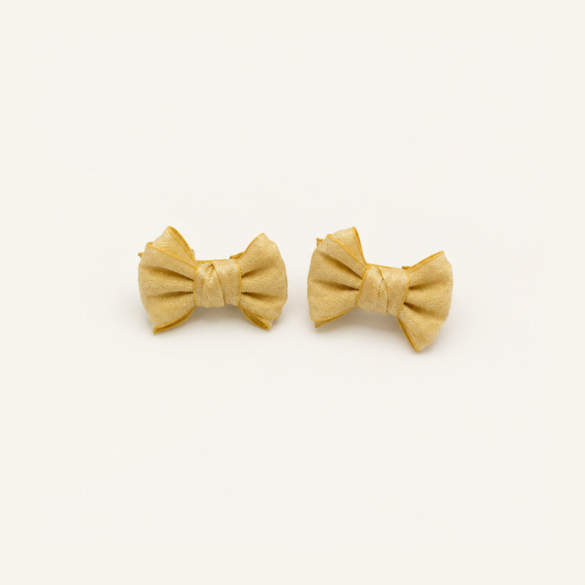 Macaron Mini Double-Bow Clip Set — PP-013-YL