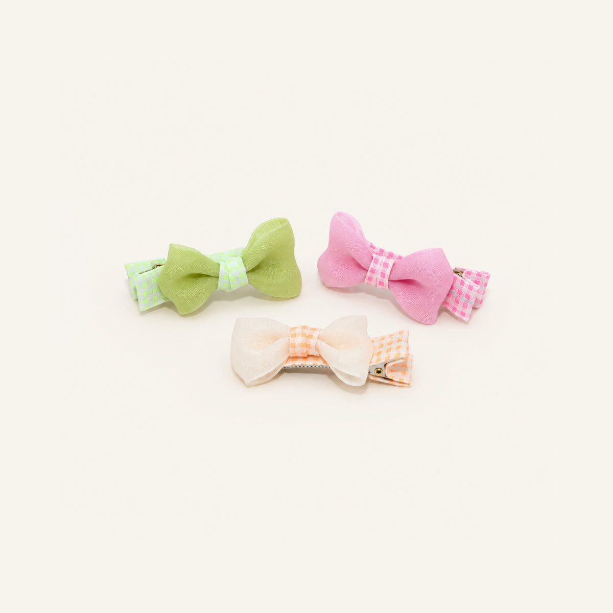 Picnic Pop Gingham Mini Bow Clip Set — PP-014-MULTI