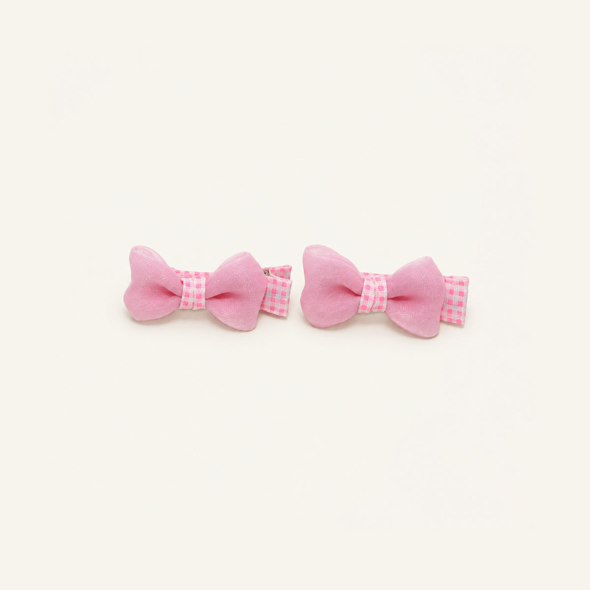 Picnic Pop Gingham Mini Bow Clip Set — PP-014-PK