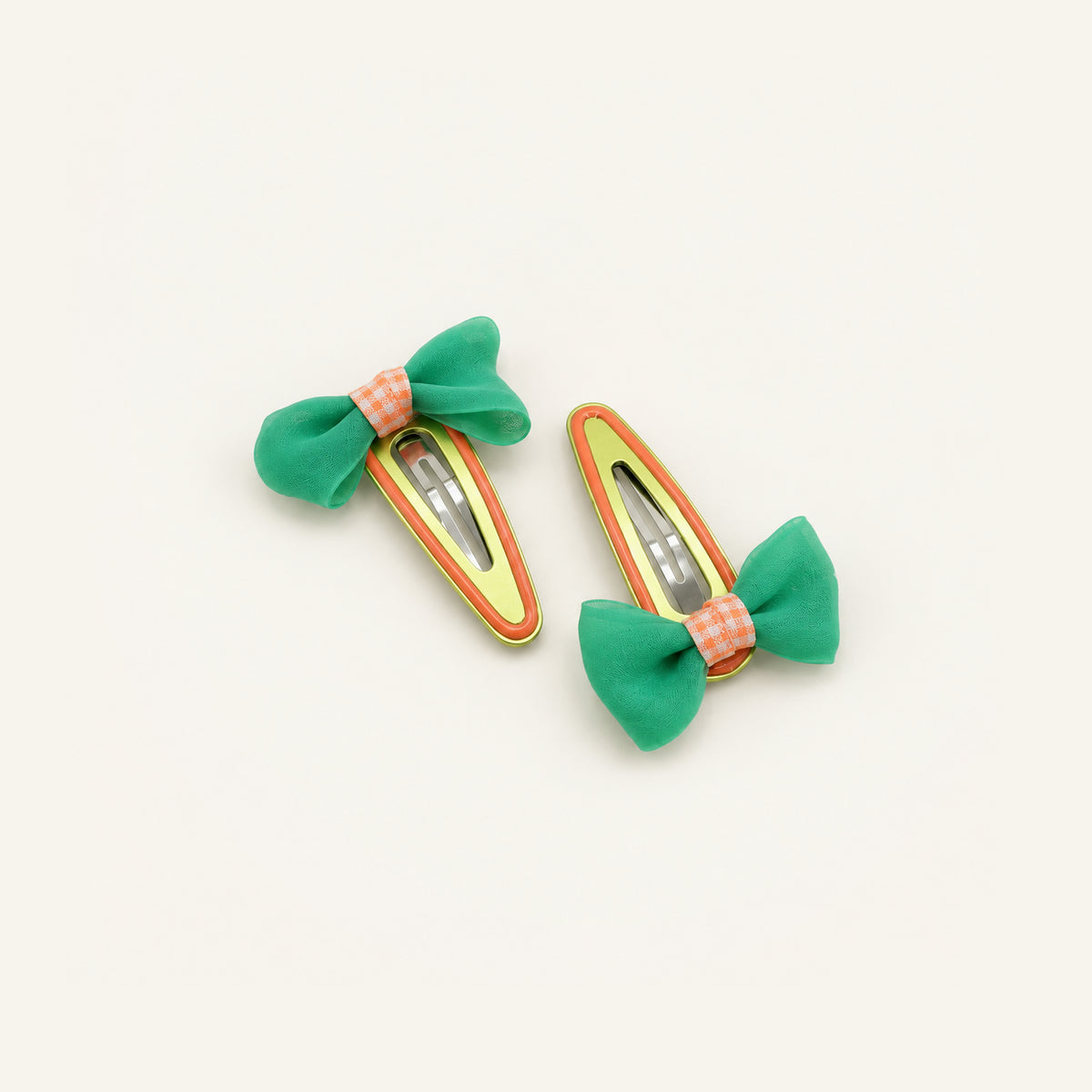 Candy Dot Bow Snap Clip Set — PP-016-GN