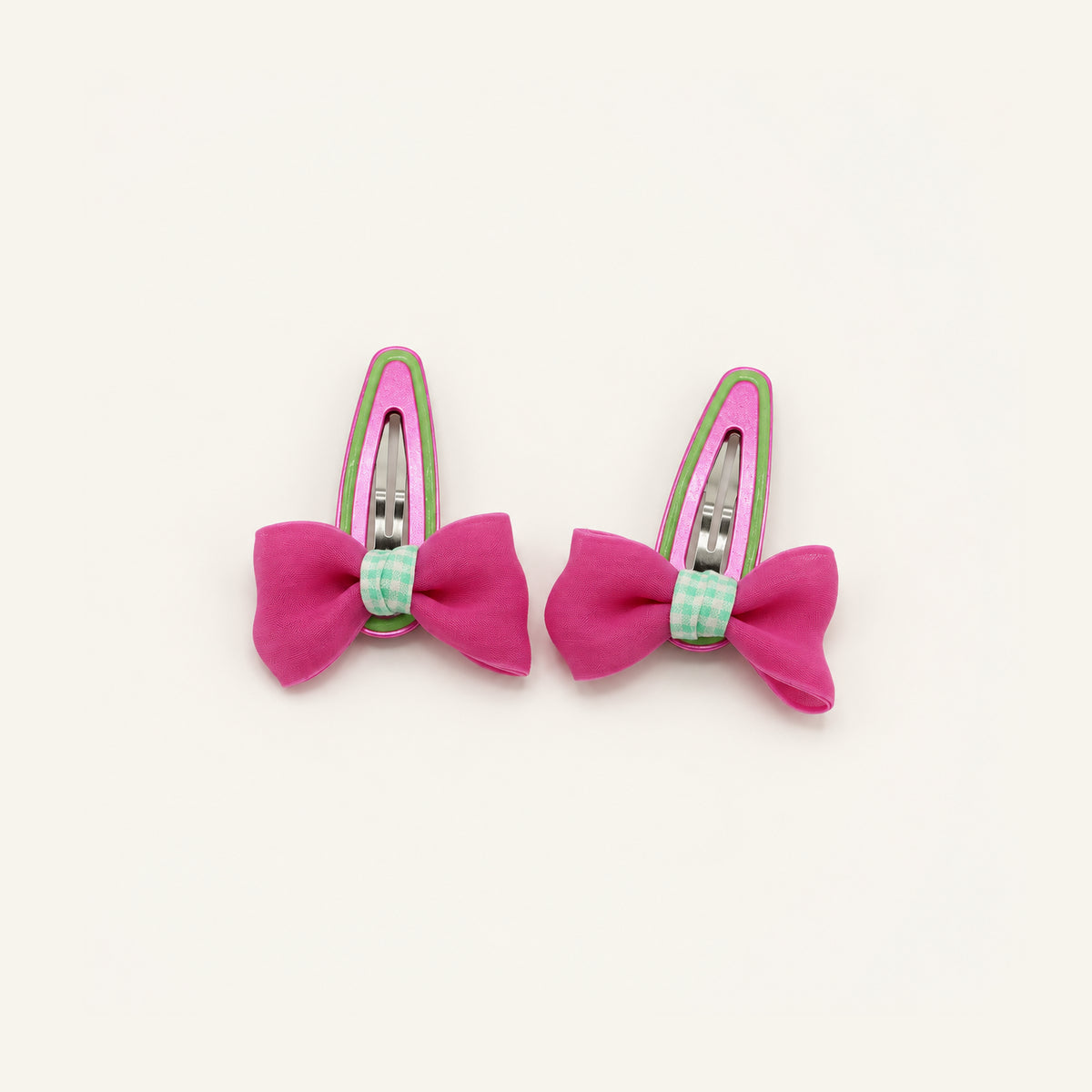 Candy Dot Bow Snap Clip Set — PP-016-PK