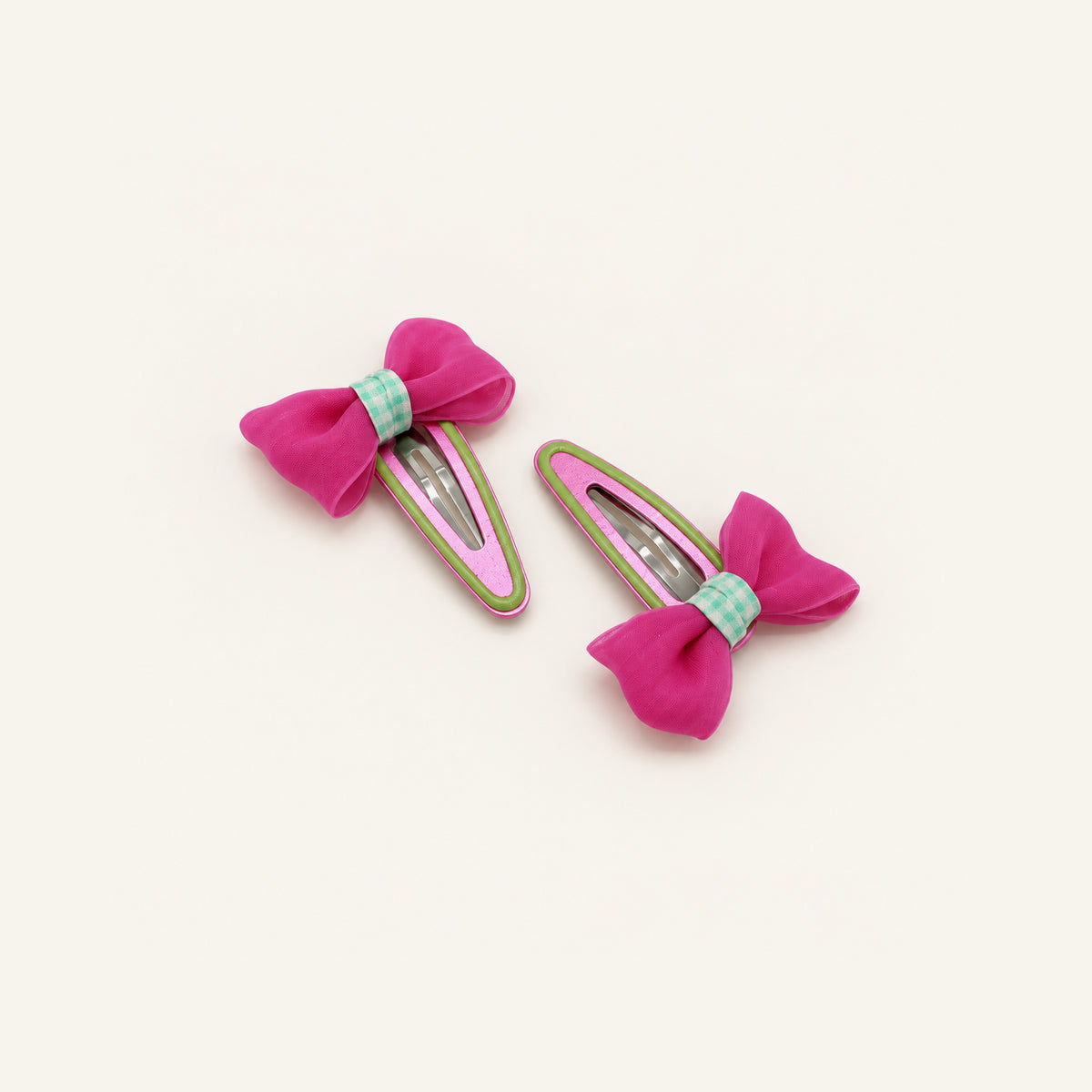 Candy Dot Bow Snap Clip Set — PP-016-PK