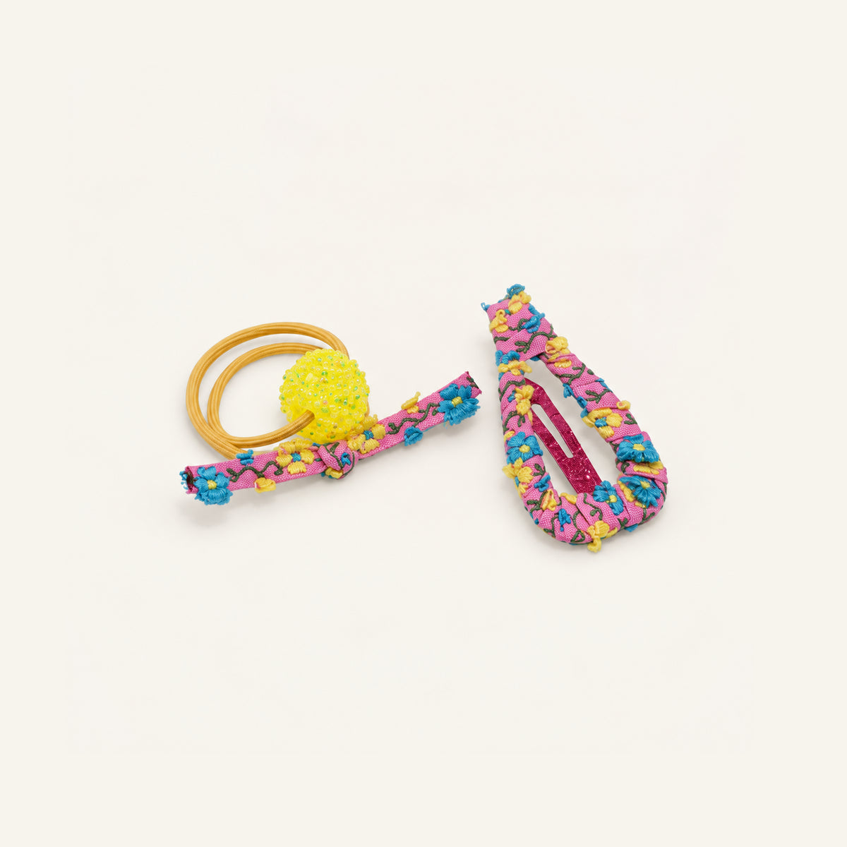 Playdate Floral Hair Set — PP-017-YL