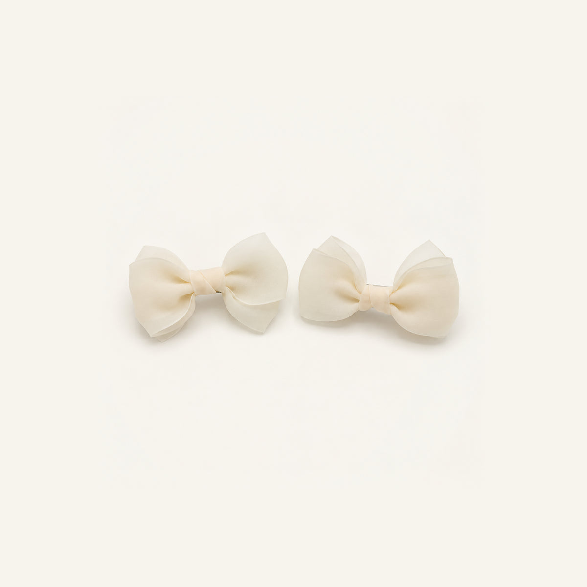 Double Darling Bow Clip Set — PP-019-WH