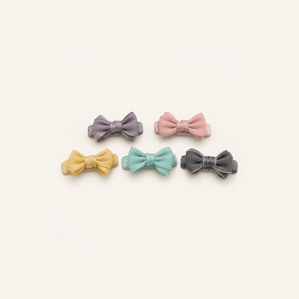 Ruffle Parade Bow Clip Set — PP-020-MULTI
