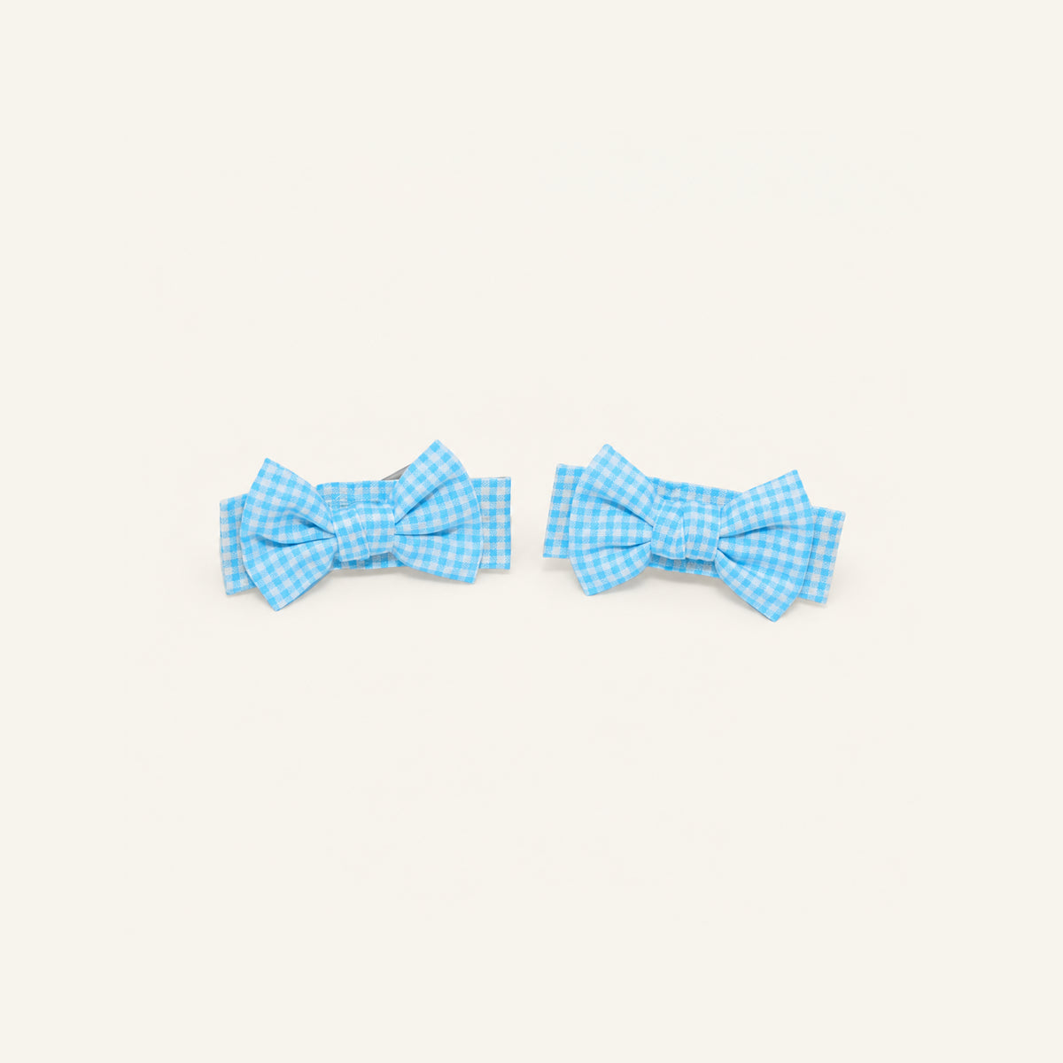 Candy Gingham Bow Clip Set — PP-022-BL