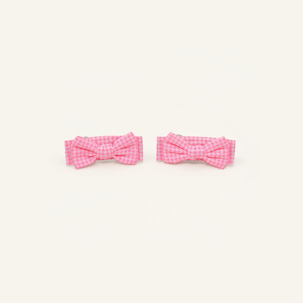 Candy Gingham Bow Clip Set — PP-022-PK