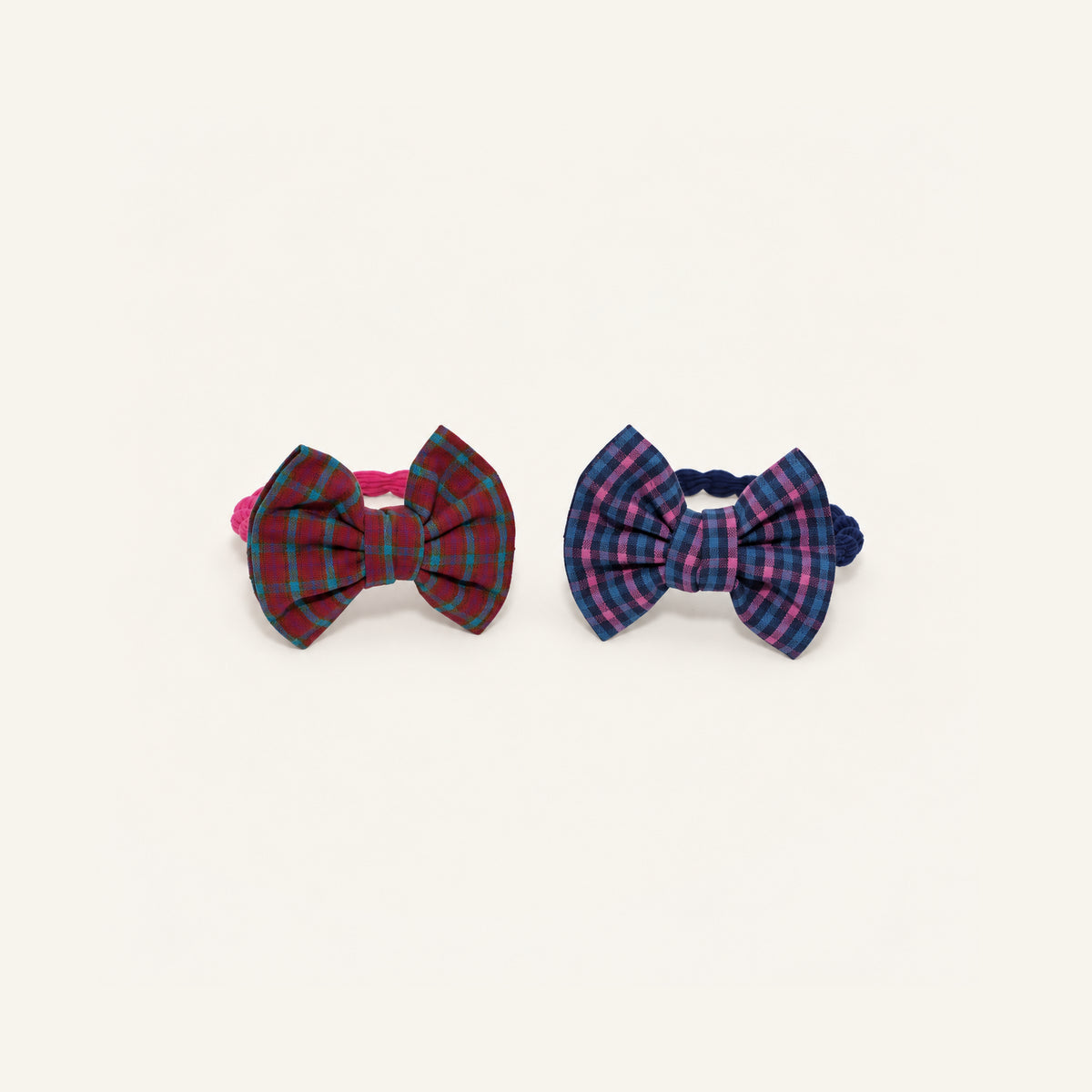 Schoolgirl Plaid Bow Hair Tie — PPF-05-MULTI