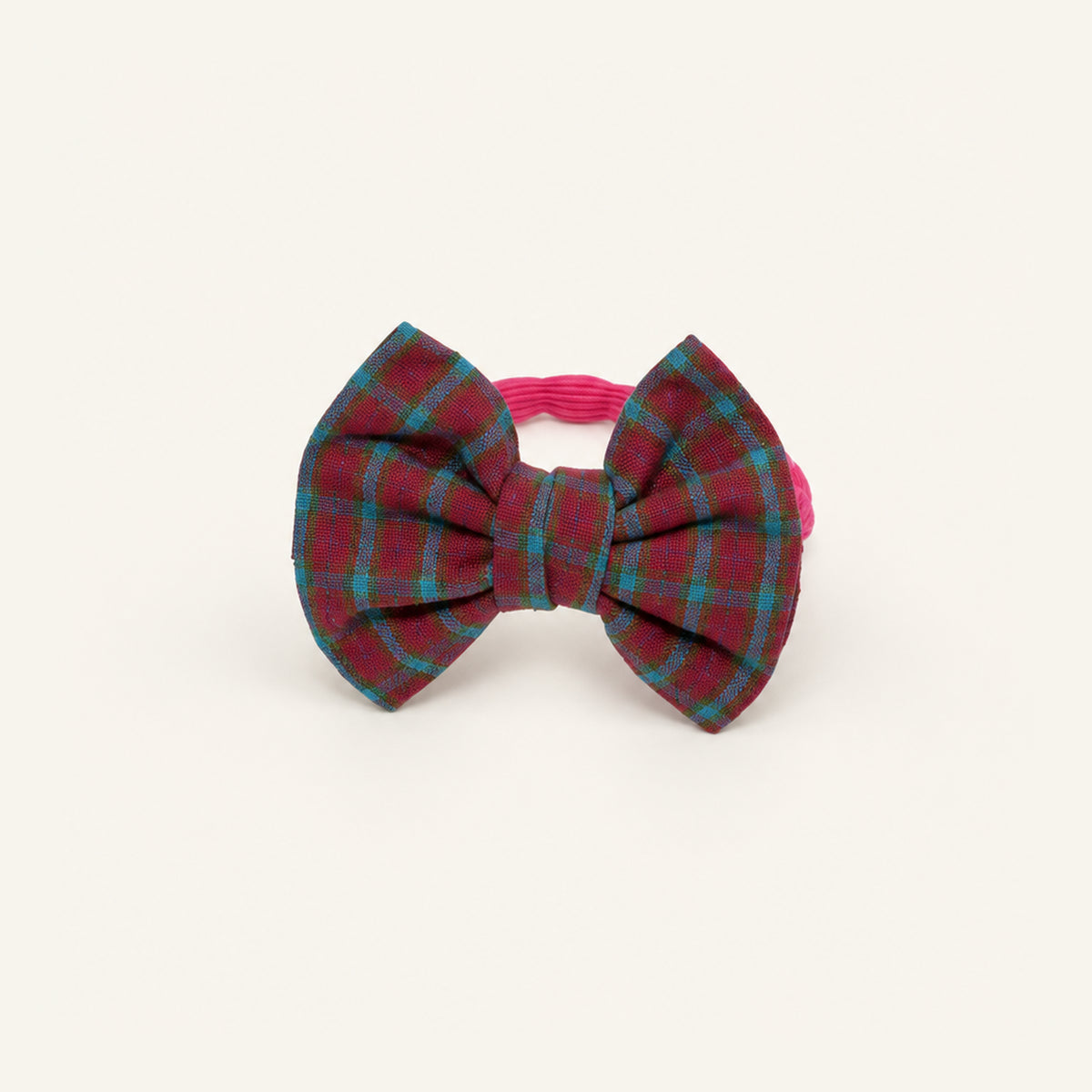 Schoolgirl Plaid Bow Hair Tie — PPF-05-RP